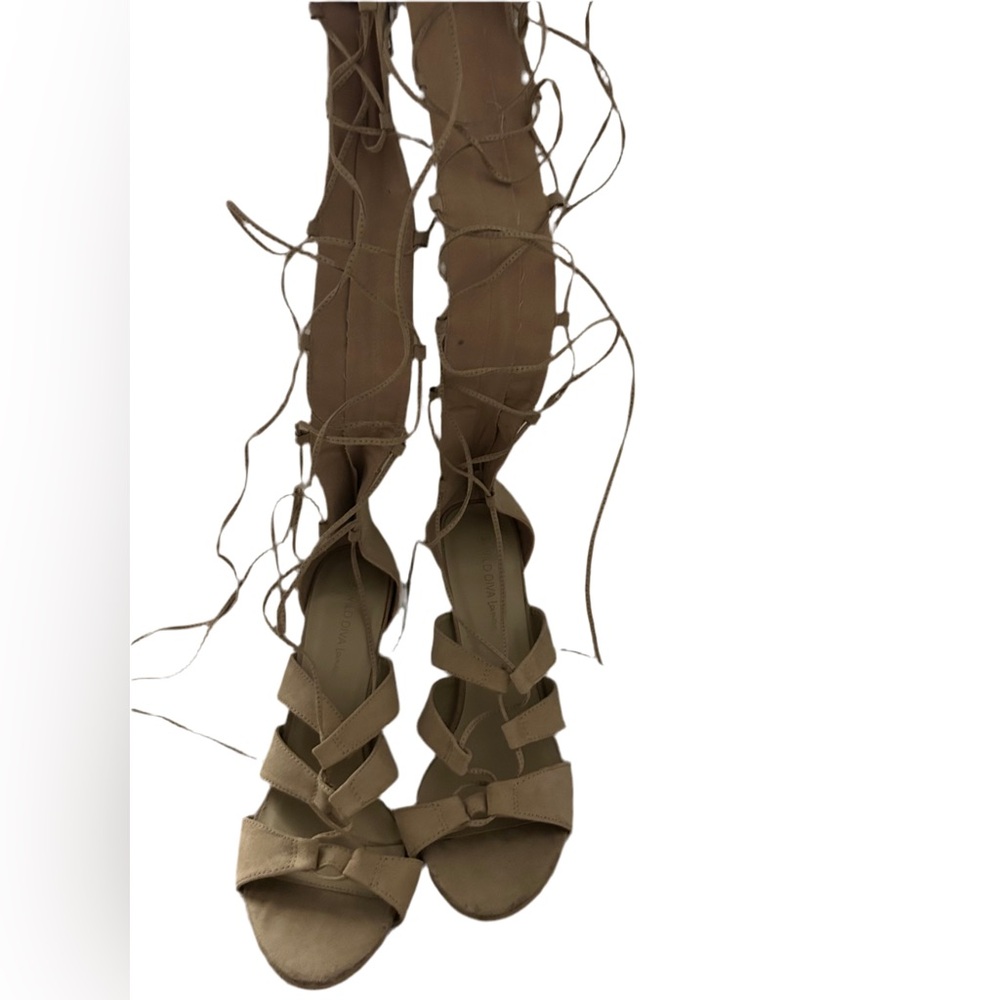 Wild Diva Tan Gladiator Sandals Lace-Up